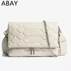 Decoração Metal Chain Strap PU Envelope Handbag para Mulheres, Designer de Luxo Crossbody Bags, Couro 2 Cadeia, Senhoras - loja online