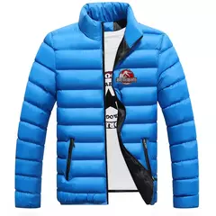 Imagem do Jurassic Park-jaqueta confortável de algodão acolchoada masculina, casaco com gola redonda, blusa colorida, nova, outono e inverno, 2023