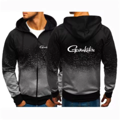 Gamakatsu Pesca Impresso Gradiente Camisola para Homens, Harajuku Zipper Hoodie, Vestuário de Moda Bonito, Top Sportswear na internet