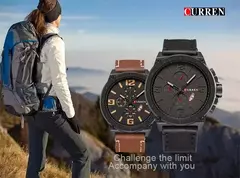 Imagem do Curren-Relógio Quartz Masculino, Relógios de Fábrica, Moda de Luxo, Relógio de pulso casual, Data Watch