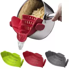 Universal Silicone Anti-derramamento Pasta Coador, Clip-on Pan Pot, Produto comestível, arroz, frutas, coador, ferramentas de cozinha - Wolf Magazine