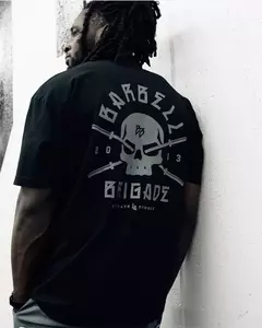 Imagem do BARBELL Briggs-camiseta solta de fitness masculina, camiseta casual de algodão, manga curta, corrida na academia, moda verão, tamanho grande, de M a 3XL