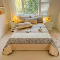 Imagem do Novo 2 pessoas capa de cama meninas grade colcha capas de cama de casal venda quente algodão lavado 2025 verão colchas e cobertores cobertor