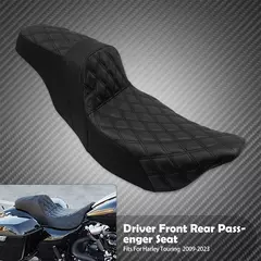 Assento duplo para motocicleta, assento dianteiro e traseiro para passageiro, assento para harley touring electra street glide road king fltrx 2009-23