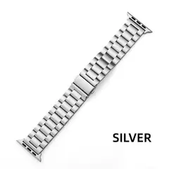 Pulseira de aço inoxidável para Apple Watch, iWatch Pulseira de Metal, Band, 38mm, 42mm, 41mm, 40mm, 44mm, 45mm, 49mm, Séries 9, 8, 7, 6, SE ultra, 54321 - Wolf Magazine