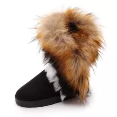 Bota de camurça plataforma feminina, bota casual, botas de neve de algodão luxuoso, nova moda, tendência, inverno - Wolf Magazine