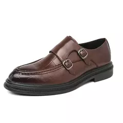 WAERTA-sapatos formais para homens, sapatos derby, sapato de couro, fivelas duplas, sapatos aguçados para cavalheiros, moda para casamento, tamanho grande, 38-46 - comprar online