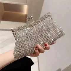 Embreagem de luxo Rhinestone noite para mulheres, bolsa da senhora, design brilhante, banquete de festa, vestido de casamento, bolsa portátil, lua, vestido, Z534 - comprar online