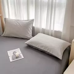 Conjunto de cama de tecido com escova de cor sólida, 2 lados, 4 peças, capa de edredom, fronha, lençol, colcha, único, queen, king size - comprar online