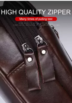 BULLCAPTAIN-Bolsa de Peito de Couro Masculina, Grande Capacidade, Bolsa Mensageiro Casual, Classic, XB 127, Latest, 2023 na internet