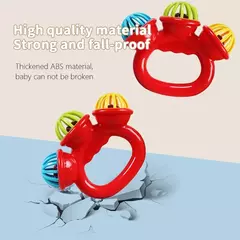 Bebê recém-nascido chocalho bola brinquedos, segurando a mão Bell, brinquedos sensoriais, materiais de segurança para crianças, 0-24 meses, 4pcs - comprar online