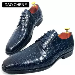 DAOCHEN-Sapatos masculinos italianos de couro, sapatos formais com cadarço, sap na internet