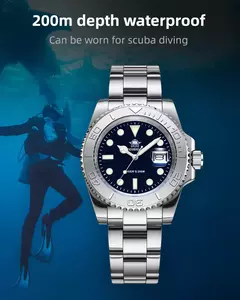 Imagem do Relógio de Quartzo Analógico Masculino ADDIESDIVE, Aço Inoxidável, Luminoso 20 Bar Impermeável, Luxuoso Relógios De Mergulho, BGW9, H3
