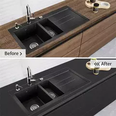 Auto-adesivo Matt Black Film, adesivo grosso, móveis, cozinha, armários, mesas, parede, DIY Renovation Wallpaper, 40cm de largura - loja online
