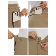 MAGCOMSEN-Calça de lã feminina com bolsos de zíper, calça reta impermeável, carapaça macia, esqui quente com neve, outono e inverno na internet