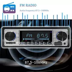 Hippcron 1 din rádio do carro estéreo mp3 reprodutor multimídia digital bluetooth fm áudio música usb cartão sd com no traço entrada aux 12v - comprar online