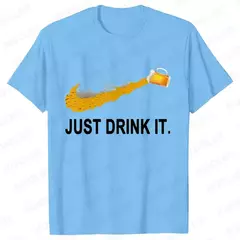 Imagem do Camiseta de manga curta masculina preta, camiseta de cerveja engraçada, tops de rua, roupas novas da moda, verão
