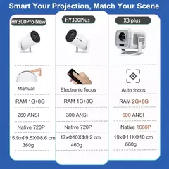 Ditong hy300 plus projetor android 4k 1280*720p duplo wifi 300ansi vídeo cinema ao ar livre portátil casa hd led hy300 pro projetor na internet