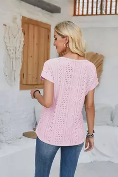 Blusas vintage de grandes dimensões para mulheres, monocromáticas, casuais e soltas, camisas elegantes para jovens, tops femininos, moda, verão, 2024 - comprar online
