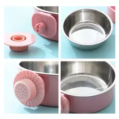 Tigela de comida para animais de estimação, tigela suspensa de aço inoxidável para cães e gatos, o design 2 em 1, suprimentos destacáveis, tigela fixa para gatos, caixa para beber - comprar online