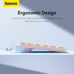 Baseus-Teclado silencioso sem fio para iPad, Bluetooth 5.0, 3.0, 2.4G, USB, EN 84 Keycaps, Tablet, Laptop, Computador, Mulheres - loja online