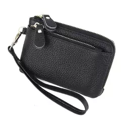 Imagem do Royal Bagger-carteira curta para mulheres, couro genuíno de vaca, bolsa de embreagem fofa, porta-moedas com zíper, porta-cartão com chaveiro, na moda