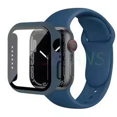 Caixa de vidro e pulseira para Apple Watch, Apple Watch Band, Protetores de Tela, iWatch Series 8, 7, 6, SE, 5, 4, 42mm, 44mm, 41mm, 40 milímetros, 38 milímetros, 45 milímetros, 49 milímetros