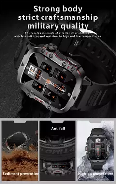 Xiaomi-relógio inteligente militar para homens, IP68, 5ATM, esportes ao ar livre, rastreador de fitness, monitor de saúde, 1,96 ", chamada BT, novo, 2021 - Wolf Magazine
