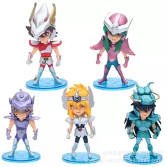 Anime Saint Seiya Cavaleiros do Zodíaco Shiryu Shun Jabu Hyoga PVC Action Figure Coleção Modelo Brinquedos Presentes 5 pçs/lote