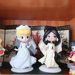 Bandai anime disney princesa elsa ariel alice neve branca q posket presentes de natal ou coleção genuína figura de ação modelo brinquedos - Wolf Magazine