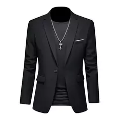 Blazer casual de negócios masculino, vestido de casamento noivo, tops de terno boutique, casaco monocromático, marca de alta qualidade, moda