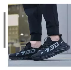 Calçado esportivo masculino casual de malha leve, respirável, legal, correndo, sola macia, confortável, antiderrapante, moda masculina, verão - Wolf Magazine