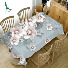 3D Butterfly Flower Printing Toalhas De Mesa Retangulares, Toalha De Mesa Anti-mancha para Mesa, Decoração De Casamento, Mesas De Café, Decoração