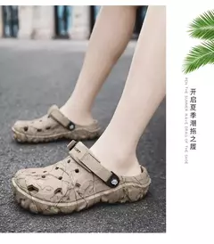 Sandálias planas para homens, chinelos masculinos de jardim, sandálias plataforma, tênis masculinos, chinelos ao ar livre, tamancos domésticos, sapatos de verão, 2024 - comprar online