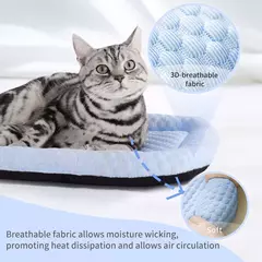 Respirável Pet Cooling Mat, espuma de memória, lavável, antiderrapante, cama para gato e cão, todas as estações