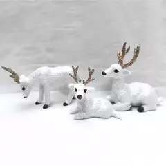 Simulação Pequenos Cervos De Natal Enfeites, Alce De Natal, Estatuetas De Rena, Miniaturas De Mesa, Presente De Ano Novo, Decoração De Natal - comprar online