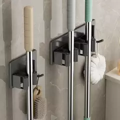 Ganchos Multiuso Gancho Adesivo de Parede Pendurado Mop Rack Vassoura Gancho de Vassoura de Cozinha Organização da Casa de Banho Acessórios Organizador de Casa - loja online