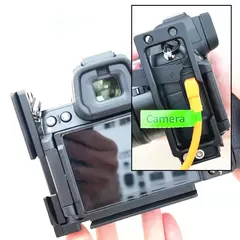 Imagem do Tripé de bloqueio de cabo Z5II Suporte de placa L rápida apenas para câmera Nikon Z5M2 Tethering Shooting e transmissão ao vivo