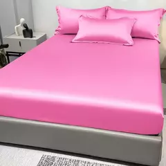 Lençol de cetim para o quarto, cama moderna, simples, cor sólida, excluindo fronhas, 1