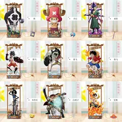Marcadores de metal de uma peça com vários personagens de desenhos animados para fãs de cosplay figura de anime de uma peça