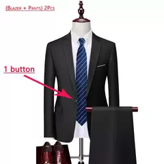 Terno monocromático de três peças masculino, vestido de noiva monocromático para noivo, colete e calça, marca de luxo, negócios formais, 14 cores, M-6XL - Wolf Magazine