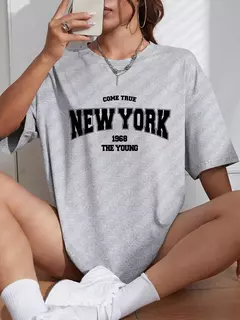 The New York é jovens camisetas de algodão para mulheres, Streetwear criatividade diária extragrande, roupas individuais casuais, quando 1984 - loja online