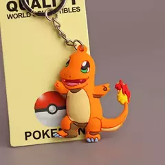 Pokemon chaveiro pikachu anime figura de ação brinquedo kawaii dos desenhos animados moda charmander psyduck boneca chaveiro saco carro pingente presente do miúdo