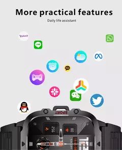 Imagem do Xiaomi-relógio inteligente militar para homens, IP68, 5ATM, esportes ao ar livre, rastreador de fitness, monitor de saúde, 1,96 ", chamada BT, novo, 2021