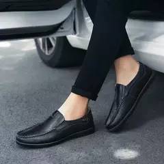 Couro de vaca natural masculino mocassins de couro genuíno italiano, sapatos de vestido masculino, calçado formal, casual, marca, venda - loja online