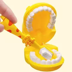 Montessori brinquedos educativos para crianças, girafa bonito, dentista Role-Playing Games, escova de dentes, fingir jogar, presentes para crianças - loja online