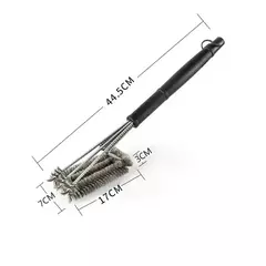 Acessórios de cozinha para churrasco, escova e raspador, kit de limpeza, ferramentas de aço inoxidável, cerdas de fio, triângulo na internet