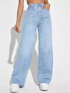 Calças jeans largas soltas para mulheres, cintura alta, jeans que combina com tudo, calças de emagrecimento, moda europeia e americana, roupa nova, 2022 na internet