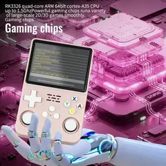 R36s console de jogos portátil, tela ips de 3.5 espaços, 128g, clássico, retrô, sistema arkos, portátil, bolso, reprodutor de videogame - comprar online