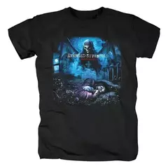 Camiseta vingada de oito mangas curtas para homens, camisetas 100% algodão, estampa gráfica de metal rock, camisas de moda hip hop, tops plus size - loja online